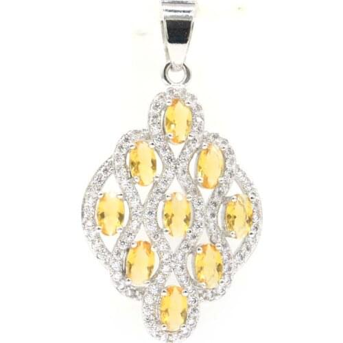 44x15mm Stunning 3g Created Pink Raspberry Rhodolite Garnet White CZ Women Daily Wear Silver Pendant