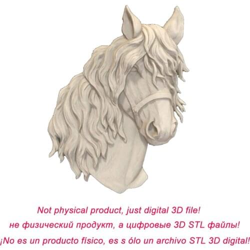 Horse head 3D Relief Model in STL format CNC Router Carving Engraving Artcam aspire M98