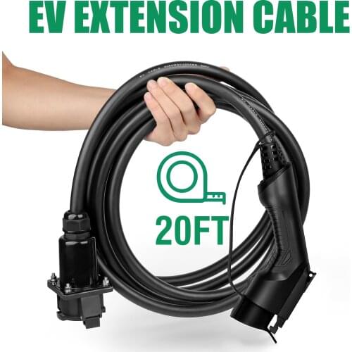 40A EV Charging Extension Cable Type 1 Cable SAE J1772 Electric Vehicle Cord for EV Charger ev Charging Station 6.1M
