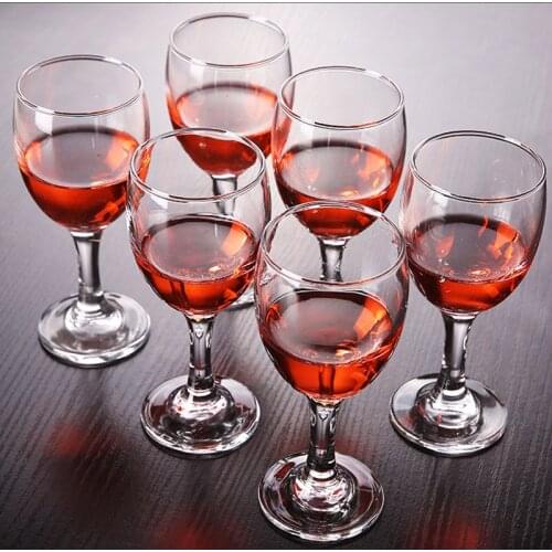 6PCS/set Thickened Glass Red White Wine Champagne Glasses Set Household Goblet