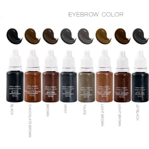 8Colors Tattoo Ink microblading Pigment for Semi Permanent Makeup Eyebrow Ink Lips Eye Line Tattoo Color Natural Plant