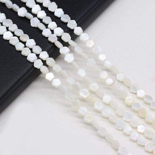 Natural Shell Beads Five-petaled Flower Shape Shell Beads Necklace Accessories Shell Pendant Charms for Jewelry Making Bracelet