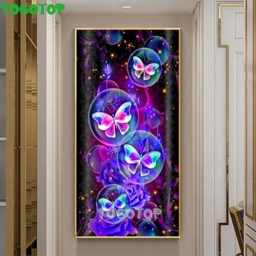 5D DIY Diamond Embroidery Animal fantasy butterfly Cross stitch Diamond Painting Round Drill Of Decor Christmas present YY4985