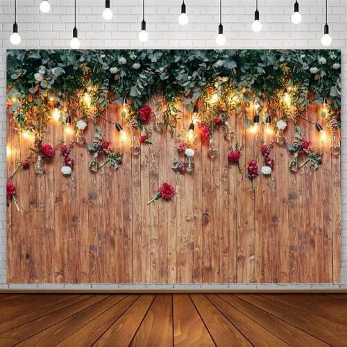 Avezano Wedding Customized Backdrop Rose Flower Board Plank Photography Backgrounds Photo Studio Photocall Photozone Decor Props