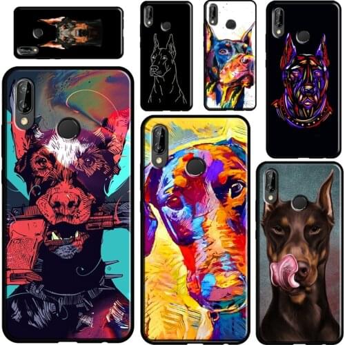 Animals Doberman dog Case For Huawei P30 P40 P10 P20 Lite P Smart 2021 Nova 5T Cover For Honor 20 Pro 8X 9X 10i