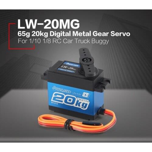 LW-20MG 65g 6.6V Digital Metal Gear Servo Waterproof 20kg Servo for RC 1/10 1/8 Off-road Car Buggy Truck