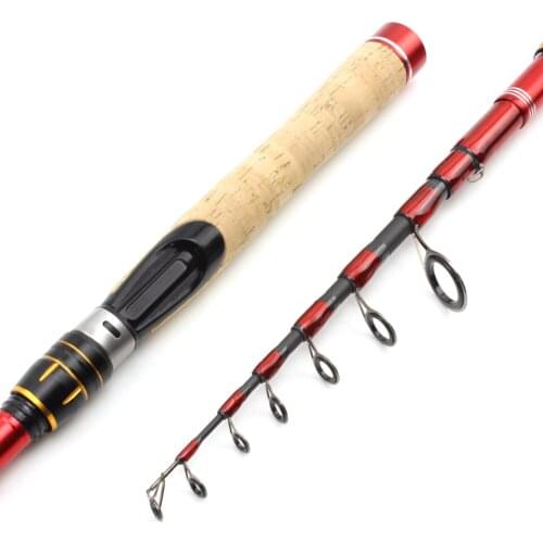 NEW wooden handle 1.8m 2.1m 2.4m 2.7m carbon Spinning Rod lure telescopic fishing rod Portable travel fishing pole Trout Rod