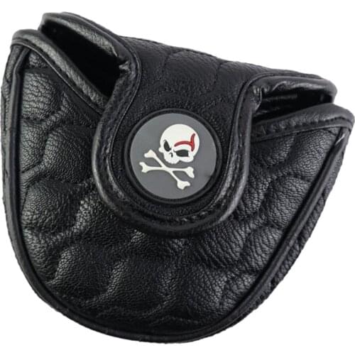 Golf Mallet Head Cover PU Leather Golf Club Headcover Center Putter Guard