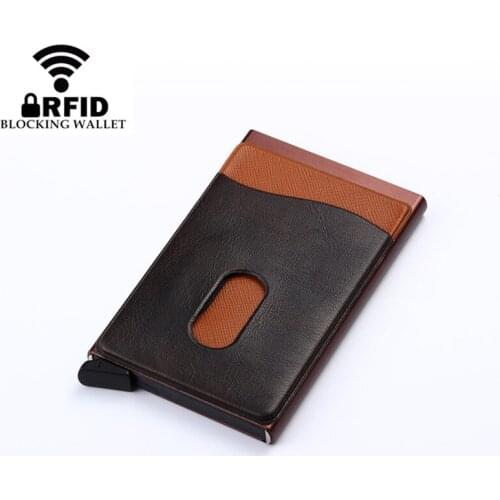 BISI GORO Aluminum Card Wallet Automatic Pop Up Credit Card Holder Cover High Quality Business Travel Cash Clip Holder 2020