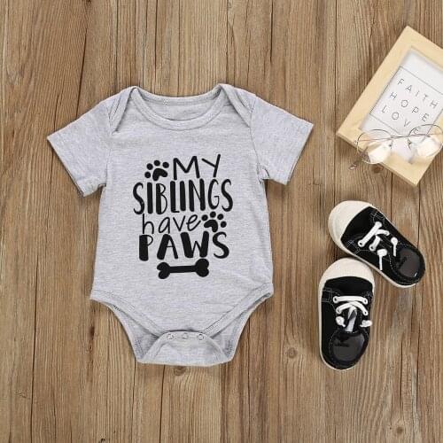 Summer Newborn Baby Clothes Boy Girl Kids Cotton Letter Print Bodysuit Funny Cute Kawaii Outfits Infant Short sleeve Daddy Gift