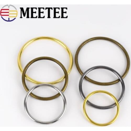 10pcs Meetee 21/24mm Metal O D Ring Buckles Round Closed Clasp DIY Luggage Backpack Garment Hat Decoration Hardware Accessories