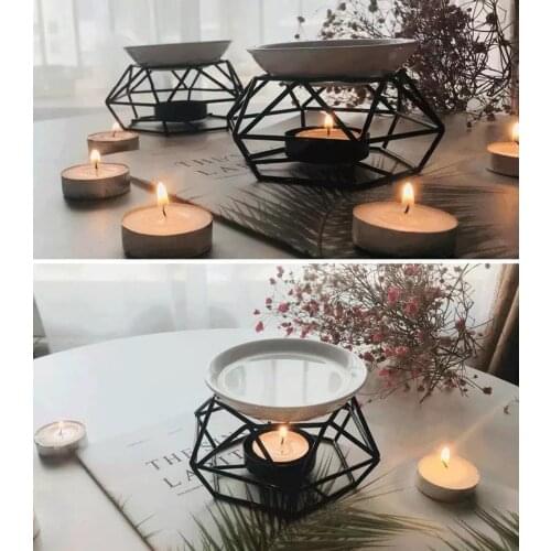 Metal Essential Oil Diffuser European Instagram Style Aroma Burner Tea Aromatherapy Candle Light Holder Decoration For Spa Home