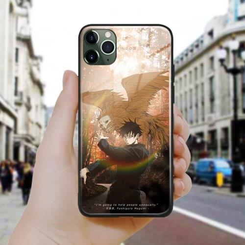 Fushiguro jujutsu kaisen anime Soft Silicone Glass Phone Case Cover Shell For iPhone SE 6 6s 7 8 Plus X XR XS 11 12 Mini Pro Max
