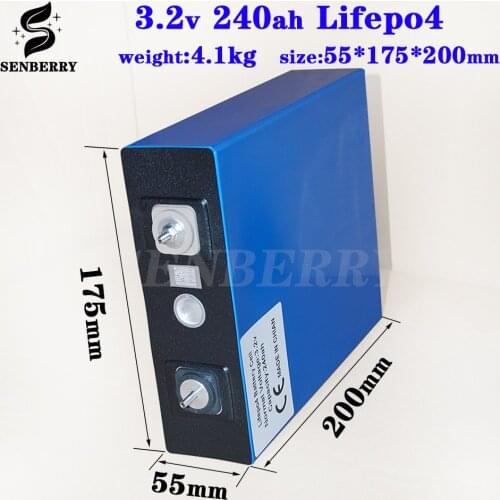 Grade A NEW 3.2V 240Ah Lifepo4 Battery 8PCS Rechargeable Lithium Iron Phosphate Solar 24V 240Ah Cells Not 176ah 200Ah TAX FREE