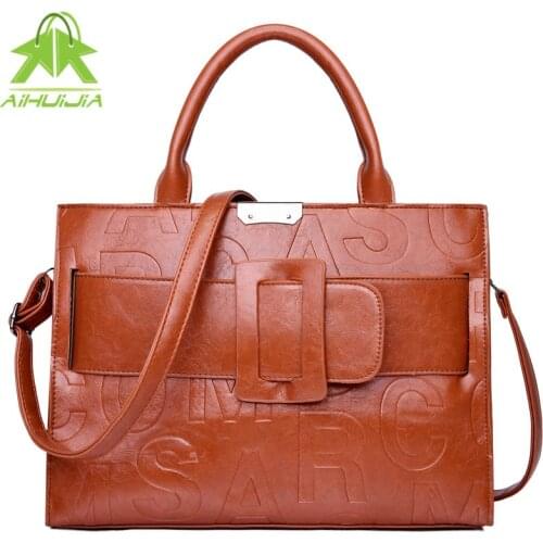 Luxury Handbag Designer Letter Pu Leather Women Shoulder Bags 2021 New High Quality Ladies Crossbody Bag Fashion Female Tote Bag