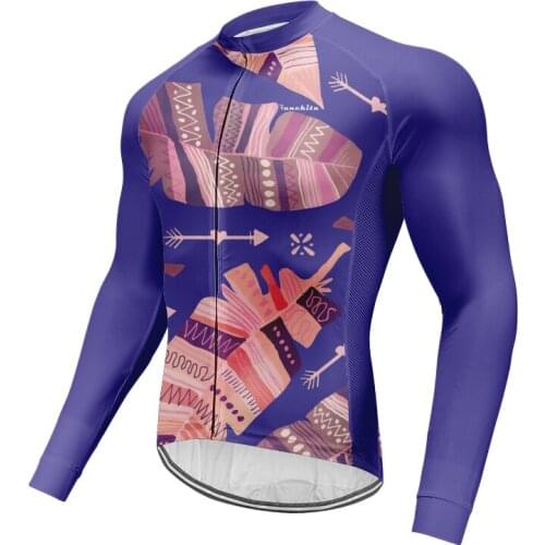 Runchita new Mens Summer Long Sleeve Cycling Jersey Bike Bicycle MTB Outdoor Sportswear Clothing