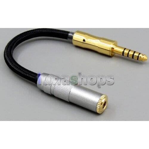Balanced Weave Cloth OD 5mm 4.4mm cable for Sony PHA-2A NW-WM1Z NW-WM1A AMP Player To 3.5mm 3 poles Female Converter LN006089