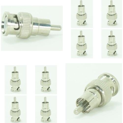 Free Shipping High Quaility 20pcs BNC Male to RCA Male Coax Connector Adapter Plug Cable CCTV Accessories