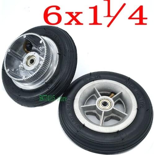 Super 150MM Wheel Aluminium Hub 6x1 1/4 tyre wheel Inner Tube Electric Scooter 6 Inch Pneumatic Tire Electric scooter belt size