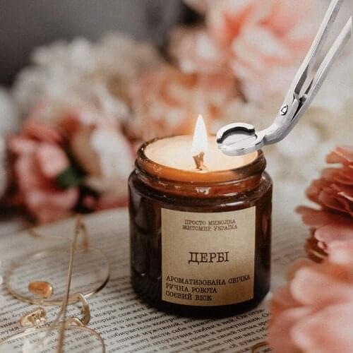 Candle Wick Trimmer Polished Stainless Steel Wick Clipper Cutter Scissors Reaches Deep Into Candles to Cut Spent Wicks