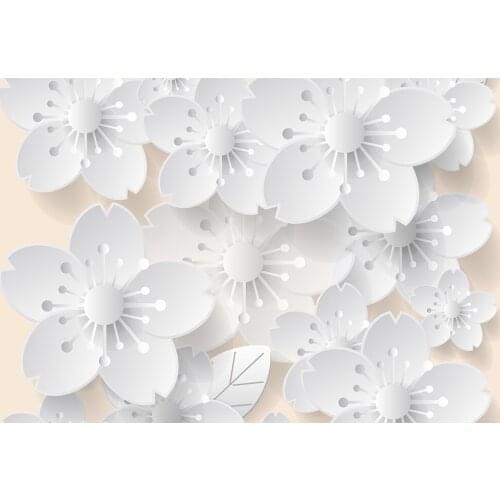 VinylBDS White Flower Photography Background Backdrop Floral Backdrop Photography Prop Newborn Girl Boy Wedding Backdrops