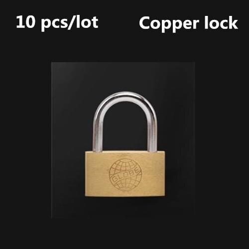 10PCS 20/30/40mm copper lock luggage case padlock box case safety lock mini Locks lovers lock Home Improvement Hardware