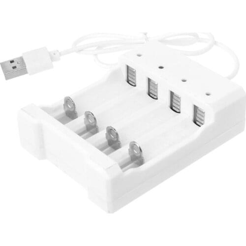 1.2V Universal Smart 4-Slot AA/AAA Rechargeable Battery Charger Adapter USB Plug B85B