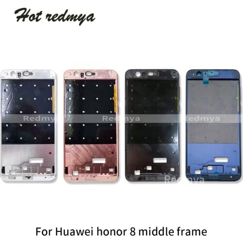 1Pcs Middle Frame For Huawei honor 8 Housing Middle Frame Bezel Middle Plate Cover Replacement Repair Spare Parts For honor 8