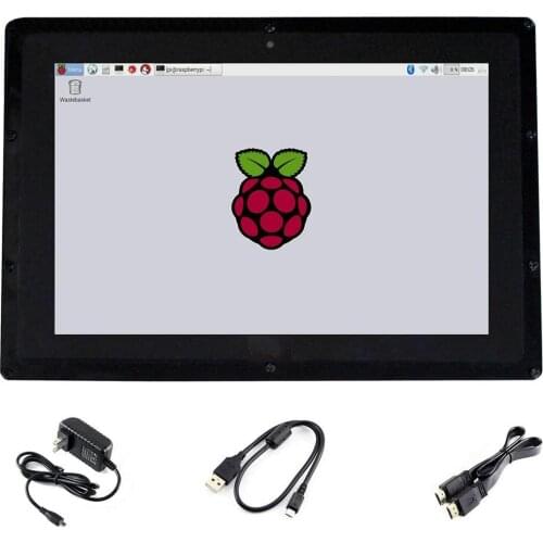 10.1 Inch Capacitive Touch Screen HDMI IPS LCD Monitor Display 1280x800 for Raspberry Pi 3 B/2 B/B+/A