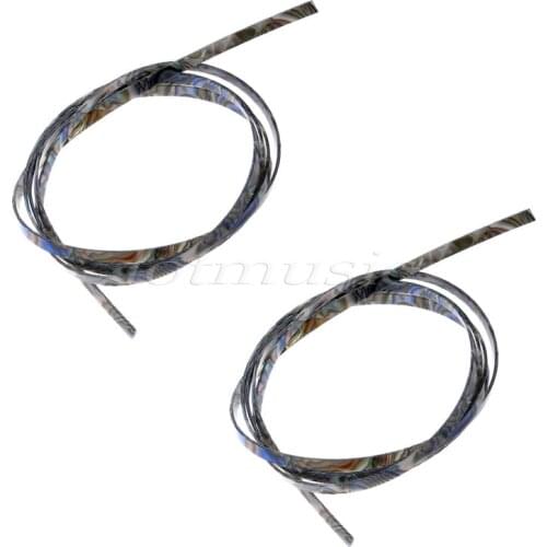 2pcs 65 x 0.24 x 0.06 inch Abalone pearl color 5 feet guitar binding celluloid top quality
