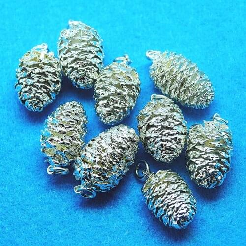 3pcs real deal apple with silver plated colors for christmas trees decoration christmas gift accessories size 20x15mm top fashio