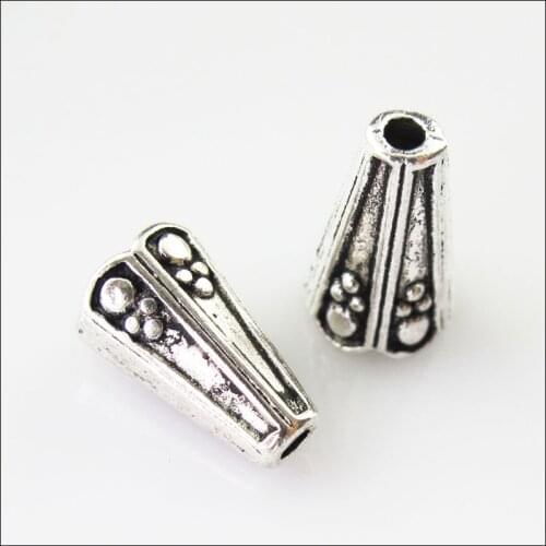 30 New Connectors Cone Speaker Tibetan Silver End Bead Caps 8mm