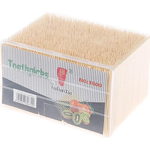 3500pcs! Natural Bamboo Toothpick disposable double-headed zahnstocher tandenstokers for bar Restaurant home fruit Tooth Sticks