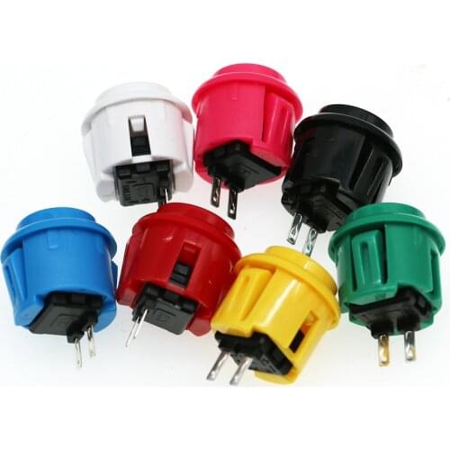 50x Easyget 24mm Round Arcade Push Button Replace For Sanwa OBSF-24 OBSC-24 OBSN-24 Push Buttons Choose Of Seven Colors JAMMA