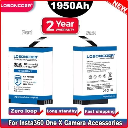 LOSONCOER 1950mAh Battery For Insta360 One X Camera