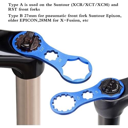 Aluminum Bicycle Front Fork Repair Tool For SR Suntour XCR/XCT/XCM/RST MTB Bike Front Fork Cap Wrench Disassembly Tools