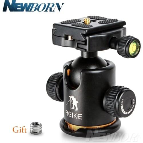 BEIKE Aluminum BK-03 Camera Tripod Ball Head with Quick Release Plate Pro Camera Tripod Max load to 8kg