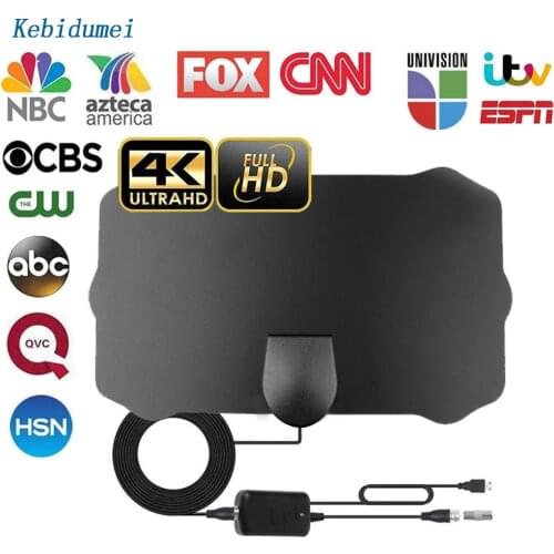 Kebidumei1080P DTV antenna HDTV antenna Indoor digital TV antenna for antenna DVB-T DVB-T2 HD radius VHF UHF signal receiver