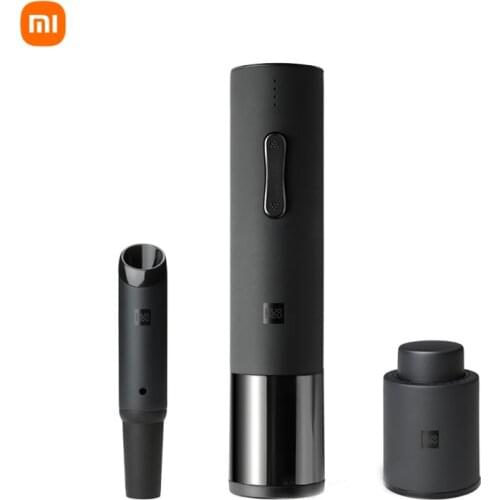 Xiaomi Huohou Automatic Bottle Opener Electric Red Wine Openers Stopper Fast Decanter Wine Corkscrew Foil Cutter Cork Out Tool