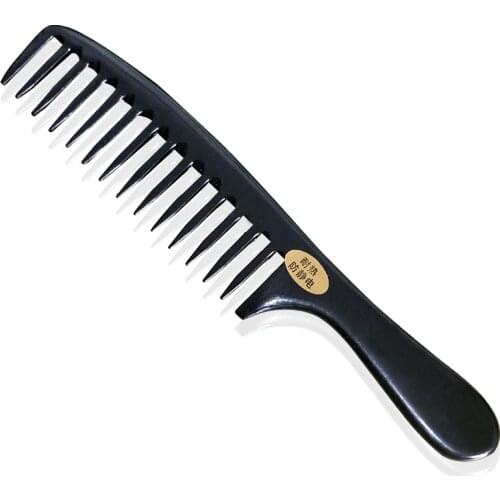 Black Wide Tooth New Portable ABS Plastic Heat-resistant Large Wide Tooth Comb For Hair Styling Tool