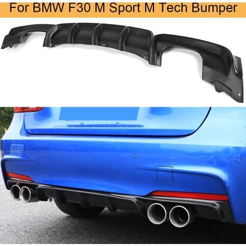 FRP Black Rear bumper Diffuser for BMW 3 Series F30 M Sport 2012-2017 320i 325i 335i 340i Rear Bumper Diffuser Lip Spoiler
