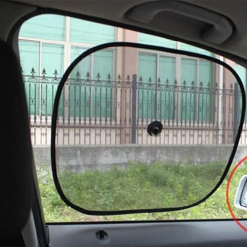 2Pcs 44*37cm Black Side Car Window Sunshade Cover Car Sun Shade Side RearMesh Visor Shield Screen Interior UV protection kids