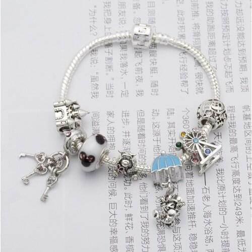 New style DIY windmill castle series womenundefineds snake bone bracelet