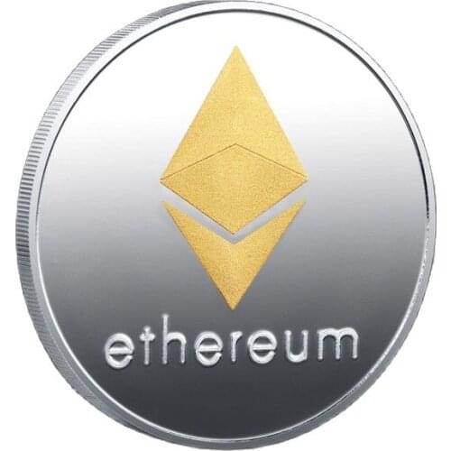 Ethereum Commemorative Coin Double-sided UV Printing Embossed Crafts Virtual Coin ETH Collectibles