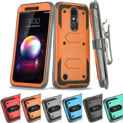 Heavy Duty Rugged Case With Belt Clip Holster Hard Shockproof Cover For LG K10 2018/K30/Premier Pro LTE/K10 Alpha/Phoenix Plus