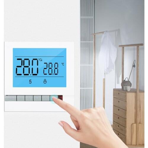 Programmable Smart Thermostat for Water Heating Large LCD Screen with Backlight Water Foor Heating Temprature Controller
