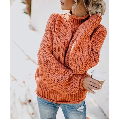 Women Sweaters and Pullovers Long Sleeve Knitted Loose Pullover Ladies Fall Sweater Fashion New