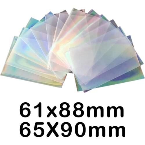 100 Count Rainbow Card Sleeves Guard for Trading Card Baseball Stardard Cards Sports Cards Board Game Parts