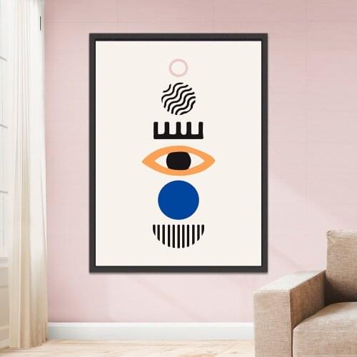 Colorful Circle Geometry Minimalist Artwork Canvas Painting Abstract Posters and Prints Modern Style Wall Pictures Living Room