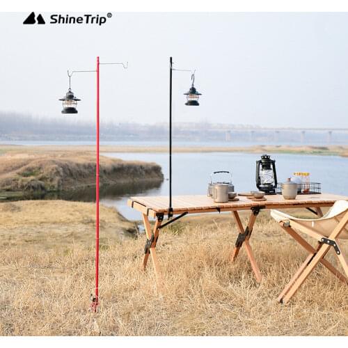 ShineTrip Detachable Lantern Stand Lamp Tripod Lantern Hanger Camping Lamp Bracket Lamp Holder Portable Camping Accessory w/Nail